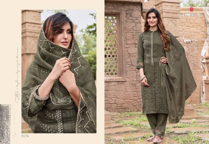 Rangoon Safron Festive Wear Sequence Work and Fancy Work Ready Made Collection